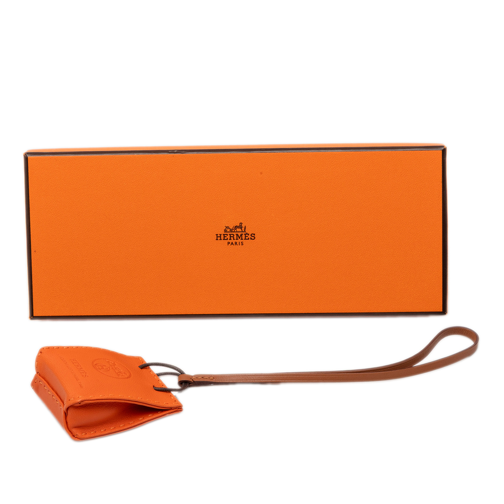 Pre-Loved Hermes Milo Lambskin and Swift Shopping Bag Charm - Picture 5 of 5